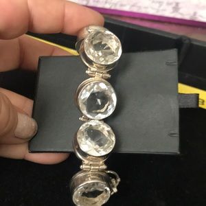 9 inch sterling rock crystal bracelet